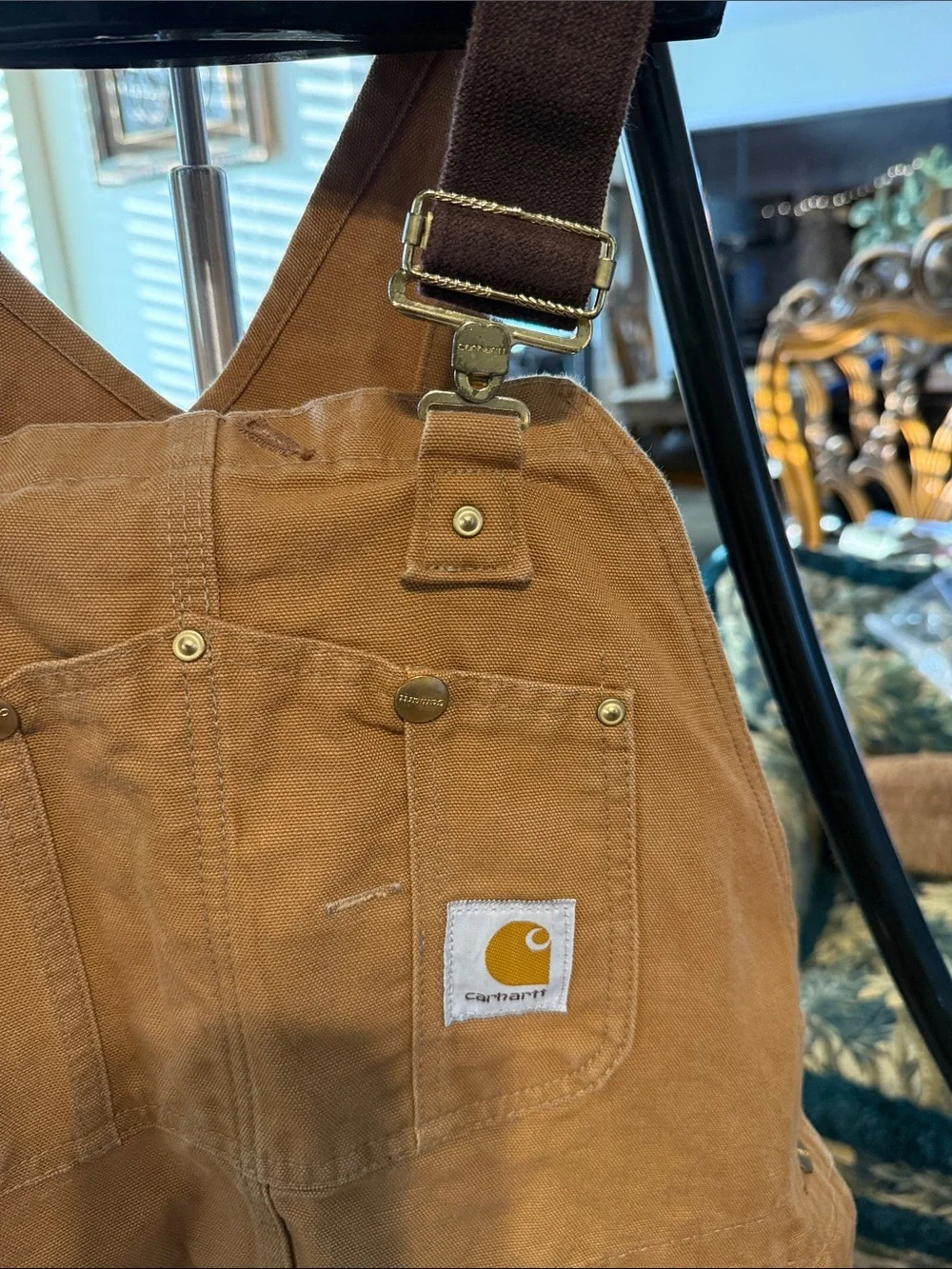 Carhartt Tan Duck Canvas Bib Overalls